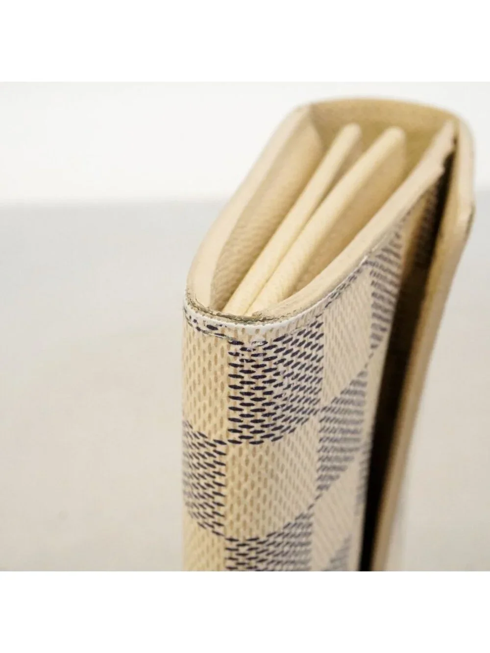 Louis Vuitton Wallet Damier Azur Portefeuille Sarah White